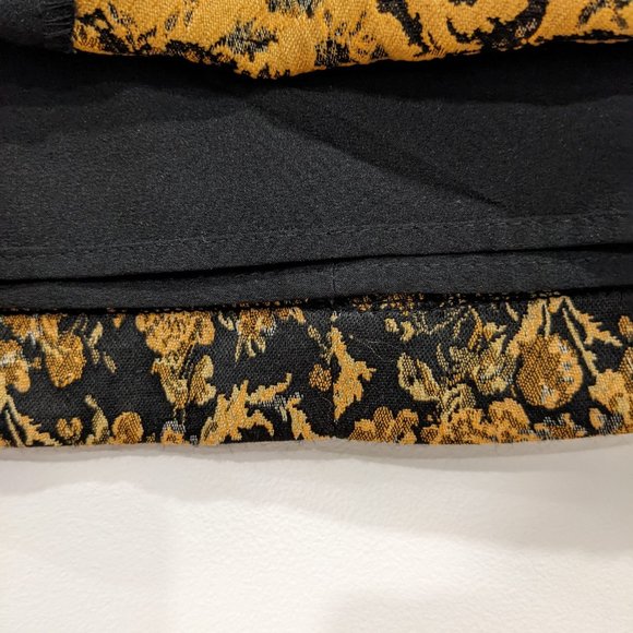 Black Gold High-Waisted Pencil Skirt Canadian Designers Annie 50 XS - Picture 4 of 11